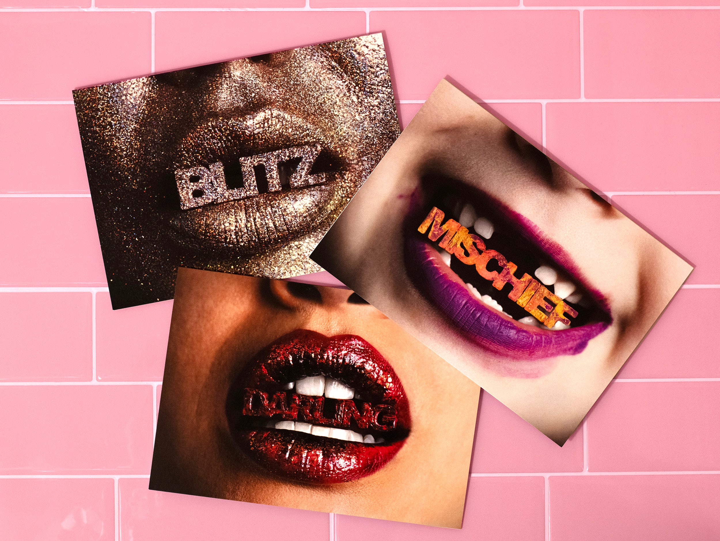 FESTIVE GREETING CARD SET - 3 CARDS