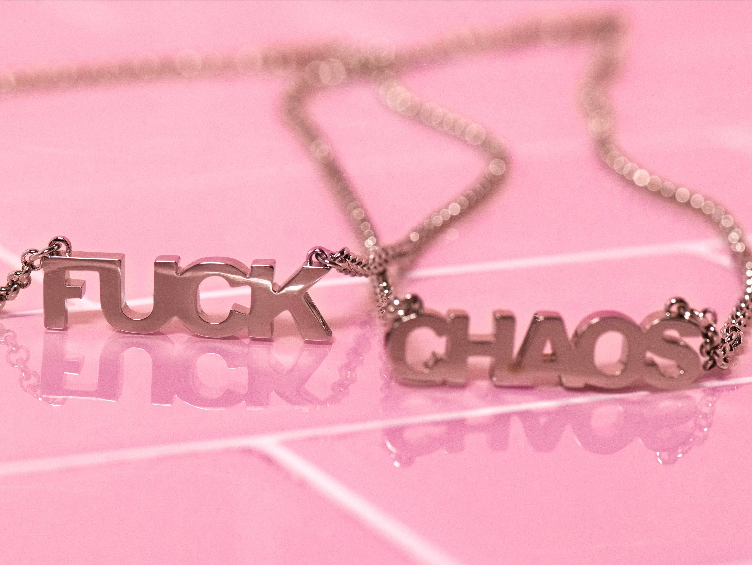 FUCK NECKLACE -  STERLING SILVER